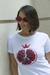 Remera granada con strass