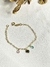 Pulseira infantil pedras coloridas e coração