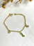 Pulseira infantil figa e cristais