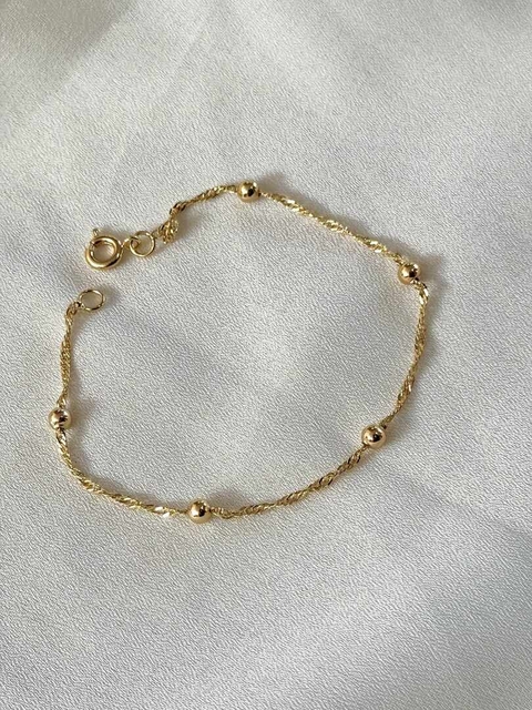 Pulseira singapura com bola - comprar online