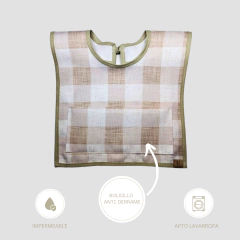 Babero Impermeable con Bolsillo Atrapamigas - comprar online