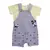 Conjunto Bebê Menino Jardineira Dog Mescla e Camiseta Lisa - loja online