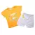 Conjunto Bebê Camiseta Mostarda Caranguejo com Bermuda listra - comprar online