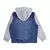 Jaqueta Jeans Infantil Menino Capuz Manga Moletom - comprar online