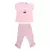 Pijama Bebê Menina Blusa Coração e Calça Estampada Rosa