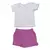 Conjunto Bebê Menina Blusinha e Shorts Saia Rosa - comprar online