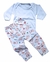 Conjunto Bebê Menina Body Manga Longa e Calça Estampada