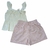Conjunto Infantil Menina Blusinha e Short Offwhite/Rosa Tam. 3