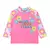 Conjunto Praia Infantil Menina Camiseta e Calcinha Pink Neon