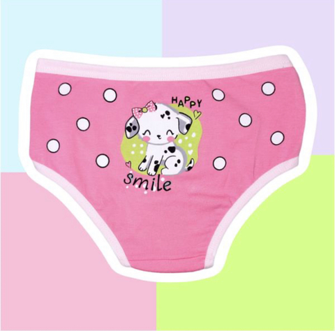 Calcinha Infantil-Gatinha happy smile-rosa candy.