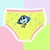 Calcinha infantil-estampa divertidamente tirsteza/ verde. - comprar online