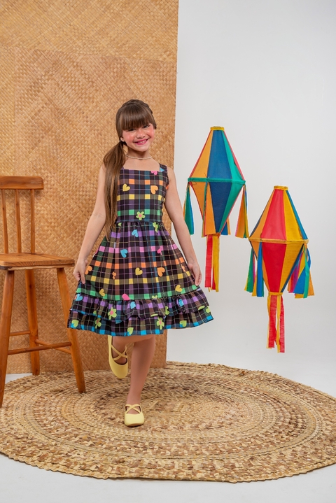 Vestido jamile Neon.