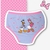 Calcinha infantil- Donald e Margarida- azul candy.