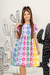 Vestido xadrez corações.