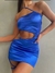 Vestido de Saten Blue Cadenas