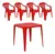 Conjunto De Mesa e 4 Cadeiras Poltronas Plástico Mor