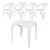 Conjunto De Mesa E 4 Cadeiras Poltronas Plástico Mor