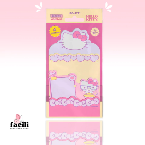 Kit 4 Blocos Adesivos Hello Kitty Leonora • Post-it Decorado Papelaria Fofa - comprar online
