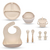 Kit Refeição Bebê Prato Babador Copo Talher Silicone Ventosa - Bruartt