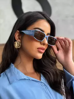 Óculos de Sol Retangular Pietra - Acetato - comprar online