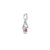 Berloque menina zircônia rosa