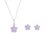 Conjunto flor lilás