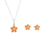 Conjunto flor laranja