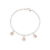 Pulseira zirconias rosa bebê