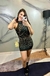 Vestido Curto com Aplicação de Strass