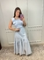 Conjunto Cropped Um Ombro Só com Laço Removível + Saia Midi com Abertura Frontal - loja online