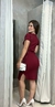 Vestido Manguinha Canelado Midi com Fenda - Flor de Lótus Store | Moda Feminina - Envio para todo Brasil