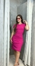 Vestido Manguinha Canelado Midi com Fenda - loja online