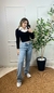 Cropped Alongado em Tricô com Manga Longa e Gola Social - loja online