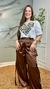 Calça Cargo Cetim com Elástico na Barra - comprar online