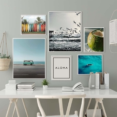Set de 6 cuadros aloha mood - comprar online