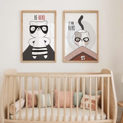 set de 2 cuadros be a hero - comprar online