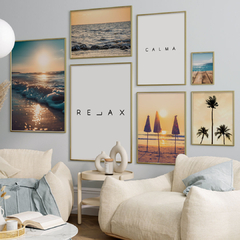 Set de 7 cuadros coast relax - comprar online