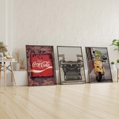 set de 3 cuadros coca cola - comprar online