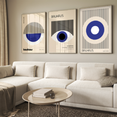 set de 3 cuadros equilibrio bauhaus - comprar online