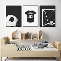 set de 3 cuadros fulbito personalizado - comprar online