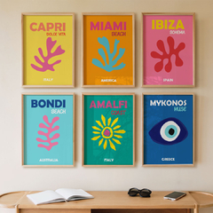 set de 6 cuadros ibiza mood - comprar online