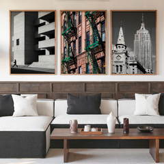 set de 3 cuadros la city - comprar online