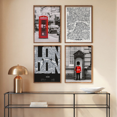 set de 4 cuadros london en internet
