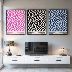 Set de 3 cuadros Olas - comprar online