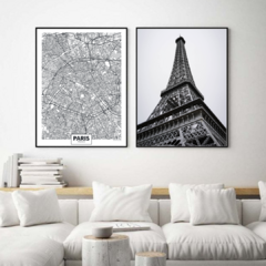 set de 2 cuadros paris gps - comprar online