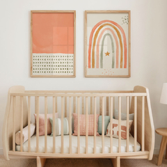 set de 2 cuadros pink rainbow - comprar online