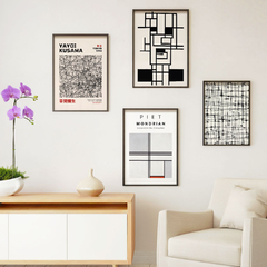 set de 4 cuadros square rooms - comprar online