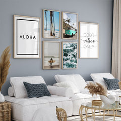 Set de 6 cuadros Surf & Chill - comprar online