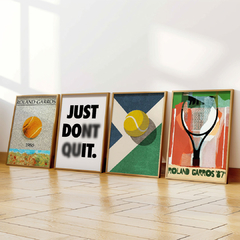 set de 4 cuadros tenis - comprar online