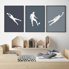 set de 3 cuadros tiro libre - comprar online